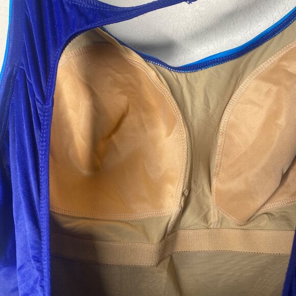 Figure Magic Blue Ombre One-Piece Swimsuit With Built-In Bra & Back Clasp Detail - Picture 5 of 11